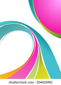 Illustrated colorful layout with abstraction.