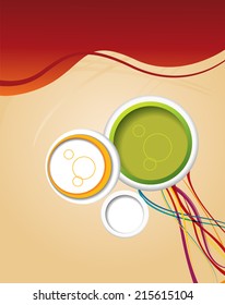 Illustrated colorful layout with abstraction.