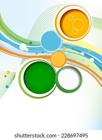 Illustrated colorful layout with abstraction.