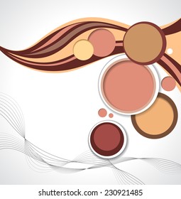 Illustrated colorful layout with abstraction.