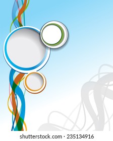 Illustrated colorful layout with abstraction.