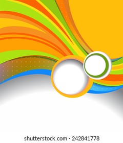 Illustrated colorful layout with abstraction. 