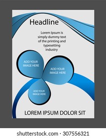 Illustrated colorful layout with abstraction 