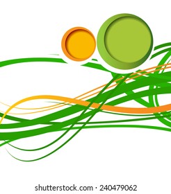 Illustrated colorful layout with abstraction. Abstract vector background.