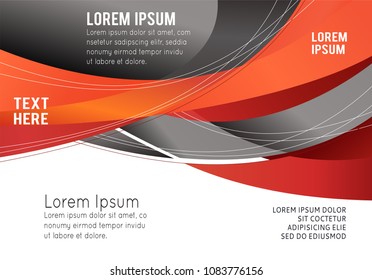 Illustrated colorful layout with abstraction. Magazine cover, business brochure template.