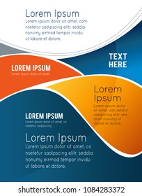 Illustrated colorful layout with abstraction. Magazine cover, business brochure template.