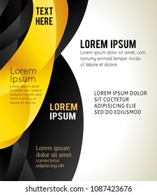 Illustrated colorful layout with abstraction. Magazine cover, business brochure template.