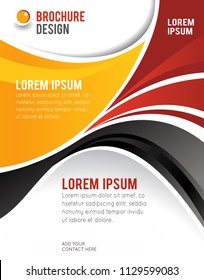 Illustrated colorful layout with abstraction. Magazine cover, business brochure template.