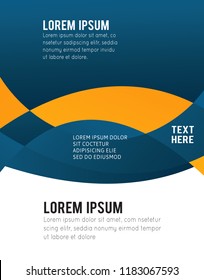Illustrated colorful layout with abstraction. Magazine cover, business brochure template.