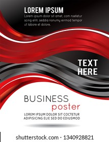Illustrated colorful layout with abstraction. Magazine cover, business brochure template.