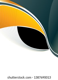 Illustrated colorful layout with abstraction. Magazine cover, business brochure template.