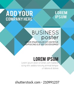 Illustrated colorful layout with abstraction. Magazine cover, business brochure template.