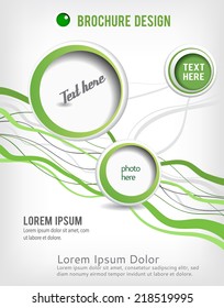 Illustrated colorful layout with abstraction. Magazine cover, business brochure template.