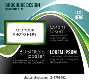 Illustrated colorful layout with abstraction. Magazine cover, business brochure template.