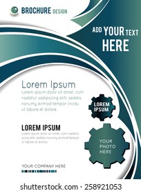 Illustrated colorful layout with abstraction. Magazine cover, business brochure template.