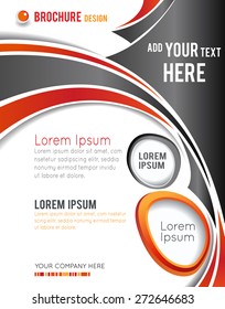 Illustrated colorful layout with abstraction. Magazine cover, business brochure template.