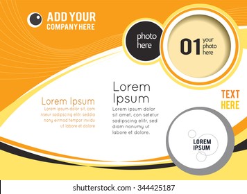 Illustrated colorful layout with abstraction. Magazine cover, business brochure template.