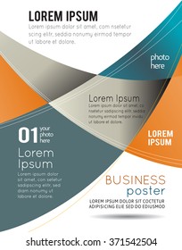 Illustrated colorful layout with abstraction. Magazine cover, business brochure template.
