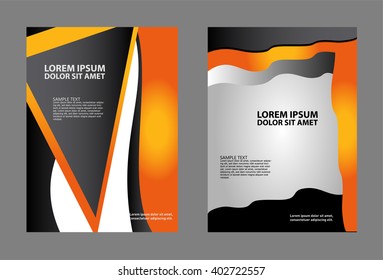 Illustrated colorful layout with abstraction. Magazine cover, business brochure template.
