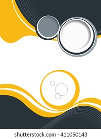 Illustrated colorful layout with abstraction. Magazine cover, business brochure template.