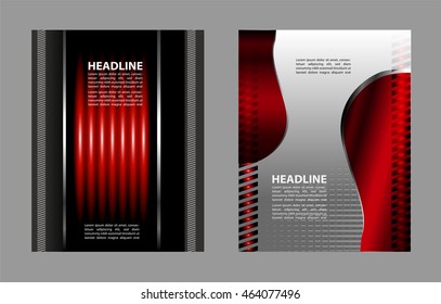 Illustrated colorful layout with abstraction. Magazine cover, business brochure template.

