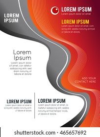 Illustrated colorful layout with abstraction. Magazine cover, business brochure template.