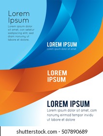 Illustrated colorful layout with abstraction. Magazine cover, business brochure template.