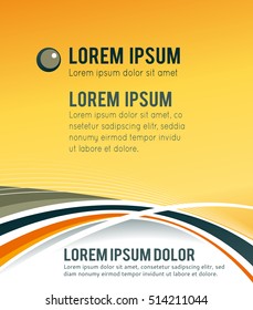 Illustrated colorful layout with abstraction. Magazine cover, business brochure template.