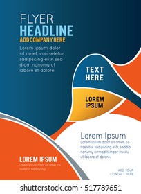 Illustrated colorful layout with abstraction. Magazine cover, business brochure template.