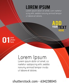 Illustrated colorful layout with abstraction. Magazine cover, business brochure template.