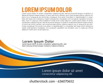 Illustrated colorful layout with abstraction. Magazine cover, business brochure template.