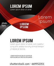 Illustrated colorful layout with abstraction. Magazine cover, business brochure template.