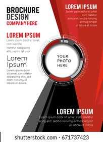 Illustrated colorful layout with abstraction. Magazine cover, business brochure template.
