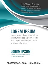 Illustrated colorful layout with abstraction. Magazine cover, business brochure template.