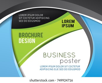 Illustrated colorful layout with abstraction. Magazine cover, business brochure template.