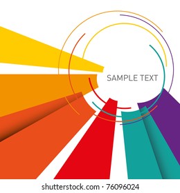 Layout colorido ilustrado com abstração. Ilustração vetorial.