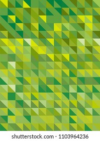 Illustrated colorful layout with triangle abstract. Business brochure template.