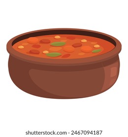 Illustrated comforting bowl of vegetable stew, perfect for foodrelated designs