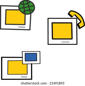 Illustrated communication icons