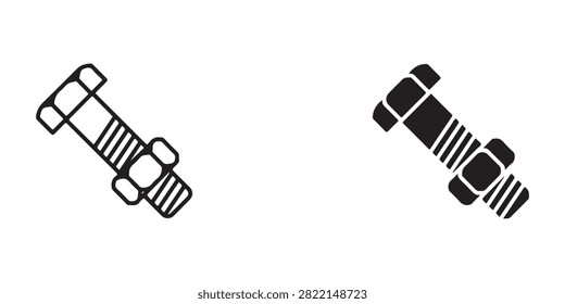 Illustrated comparison of two different types of bolts with hexagonal and square heads shown side by side