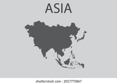 Forma de continente ilustrada de Asia