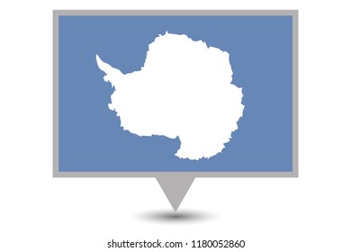 An Illustrated Country Flag of  Antartica