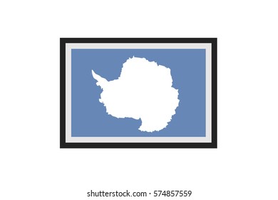 An Illustrated Country Flag of  Antartica