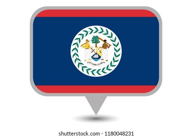 An Illustrated Country Flag of  Belize