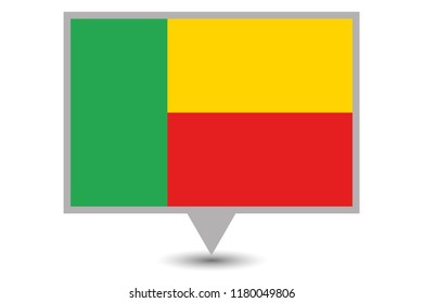 An Illustrated Country Flag of  Benin