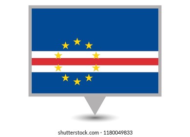 An Illustrated Country Flag of  Cape Verde