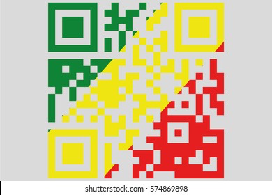 An Illustrated Country Flag of  Congo