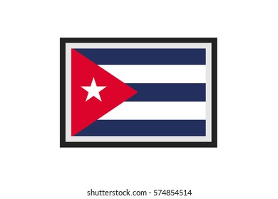 An Illustrated Country Flag of Cuba