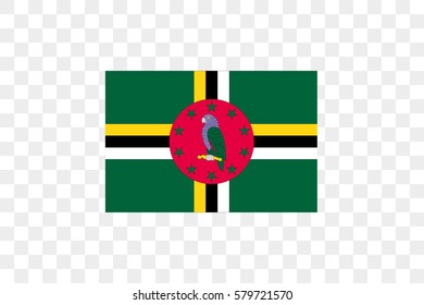 An Illustrated Country Flag of  Dominica