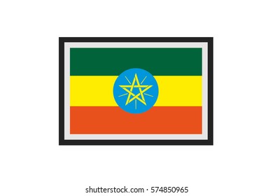 An Illustrated Country Flag of  Ethiopia